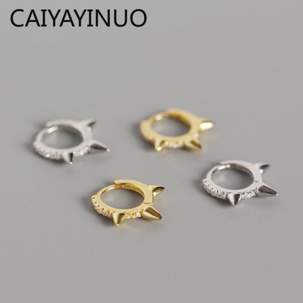 caiyayinuo100% 925 sterling silver punk cool light rivet small open hoop earrings cubic zirconia spike earring for women jewelry, Golden;silver
caiyayinuo100% 925 sterling silver punk cool light rivet small open hoop earrings cubic zirconia spike earring for women jewelry, Golden;silver
