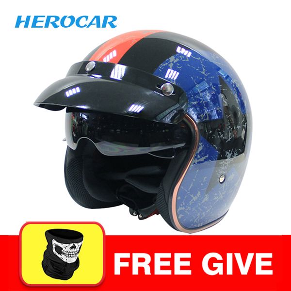 jiekai motorcycle helmet scooter retro vintage motorbike 3/4 open face half helmet casque moto racer moto with len
jiekai motorcycle helmet scooter retro vintage motorbike 3/4 open face half helmet casque moto racer moto with len