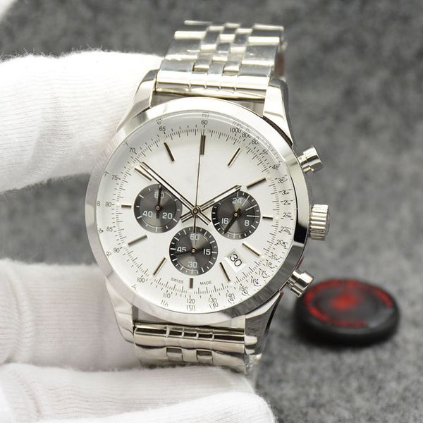 transocean chronograph quartz 44mm mens watches fixed bezel white dial outdoor watch wristwatches with world time around the outer rim, Slivery;brown
transocean chronograph quartz 44mm mens watches fixed bezel white dial outdoor watch wristwatches with world time around the outer rim, Slivery;brown