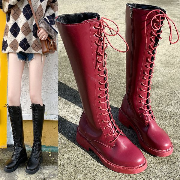 women's shoes winter boots women's shoes high-end round high heels high heels lace martins, Black
women's shoes winter boots women's shoes high-end round high heels high heels lace martins, Black