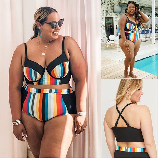 high waist conservative stripe large size bikini swimsuit bikini swimsuit female, White;black
high waist conservative stripe large size bikini swimsuit bikini swimsuit female, White;black