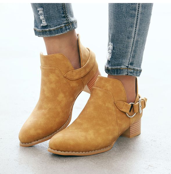booties woman round toe autumn shoes woman boots female belt buckle winter boots for women ankle zapatos de mujer, Black
booties woman round toe autumn shoes woman boots female belt buckle winter boots for women ankle zapatos de mujer, Black