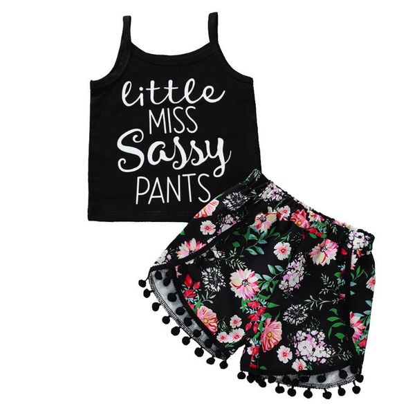 telotuny 2pcs infant ребёнки письмо печати жилет топы + цветочные шорты наряды set, White 
telotuny 2pcs infant ребёнки письмо печати жилет топы + цветочные шорты наряды set, White