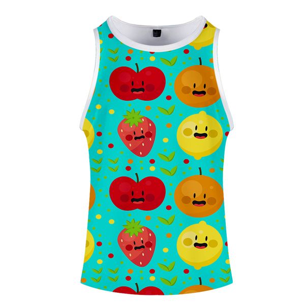 2019 fashion fruit pattern 3d print style fashion hip hop cool sleeveless tank round neck comfortable summer tank, White;black
2019 fashion fruit pattern 3d print style fashion hip hop cool sleeveless tank round neck comfortable summer tank, White;black