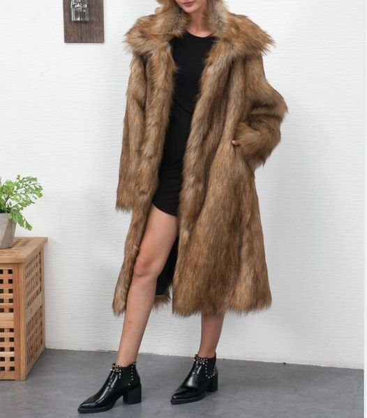 new arrival 4 colors faux fur coat elegant long women evening party fashion long sleeve coat women, Black
new arrival 4 colors faux fur coat elegant long women evening party fashion long sleeve coat women, Black