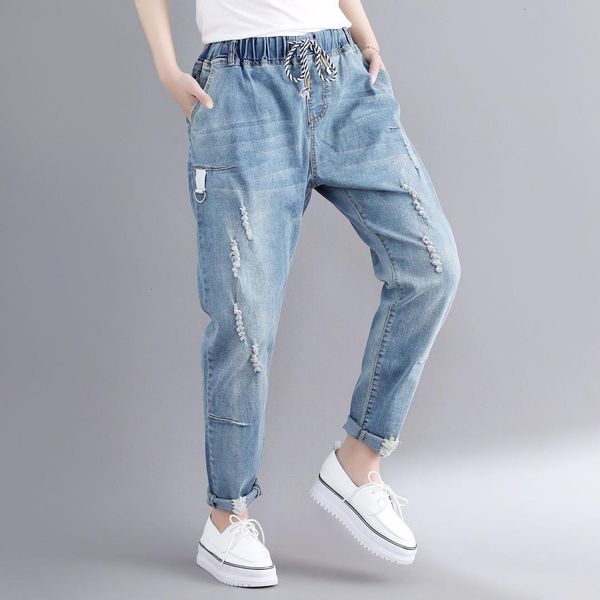 women plus size summer loose ripped hole denim jeans 3xl 4xl 5xl 6xl, Blue
women plus size summer loose ripped hole denim jeans 3xl 4xl 5xl 6xl, Blue
