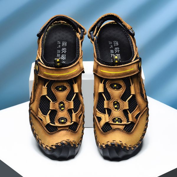 man sandals 2020 summer for men handmade genuine leather roman shoes 39 hollow lightweight breathable casual beach rubber online, Black
man sandals 2020 summer for men handmade genuine leather roman shoes 39 hollow lightweight breathable casual beach rubber online, Black