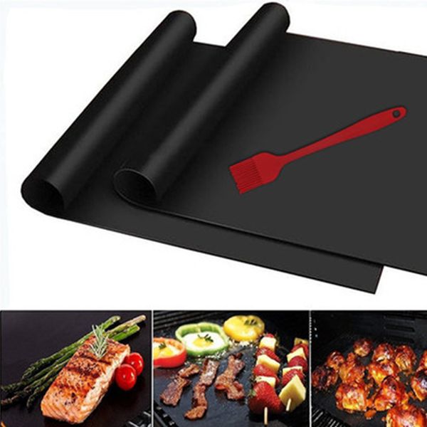 40x33 / 60cm 2 piece set can be reused 0.2mm high temperature barbecue pad bbq black non-stick outdoor teflon barbecue pad
40x33 / 60cm 2 piece set can be reused 0.2mm high temperature barbecue pad bbq black non-stick outdoor teflon barbecue pad