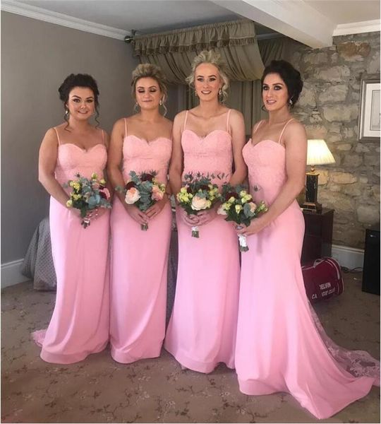 2019 new pink bridesmaid dresses country weddings summer garden maid of honor gowns plus size spaghetti straps backless prom dresses, White;pink
2019 new pink bridesmaid dresses country weddings summer garden maid of honor gowns plus size spaghetti straps backless prom dresses, White;pink