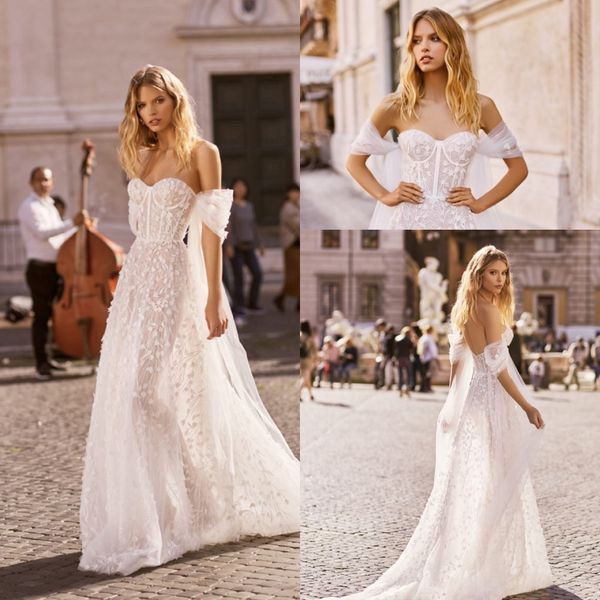 elegant beach wedding dresses berta lace appliques a line sweetheart boho wedding dress plus size custom made robes de mariée, White
elegant beach wedding dresses berta lace appliques a line sweetheart boho wedding dress plus size custom made robes de mariée, White