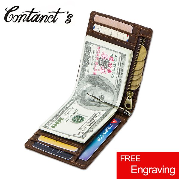 contact's crazy horse leather men money clip wallet rfid solid male purses with zipper coin pocket card case holder high quality, Black
contact's crazy horse leather men money clip wallet rfid solid male purses with zipper coin pocket card case holder high quality, Black