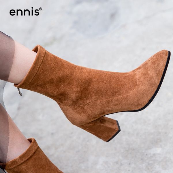 ennis 2018 fashion autumn winter mid calf boots women pointed toe stretch boots flock super high heels back zip shoes a895, Black
ennis 2018 fashion autumn winter mid calf boots women pointed toe stretch boots flock super high heels back zip shoes a895, Black