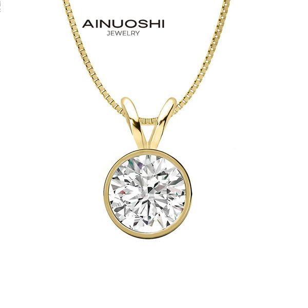 ainuoshi 925 sterling silver women pendant necklace 1ct 2ct round solitiare bezel pendant necklace with 17.7'' o shape/box chain
ainuoshi 925 sterling silver women pendant necklace 1ct 2ct round solitiare bezel pendant necklace with 17.7'' o shape/box chain
