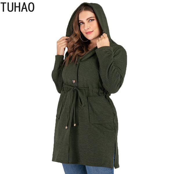 tuhao 2019 large size 5xl 4xl 3xl women's hooded waist trench coats loose casual long-sleeved runway sweater coat clothes wm02, Tan;black
tuhao 2019 large size 5xl 4xl 3xl women's hooded waist trench coats loose casual long-sleeved runway sweater coat clothes wm02, Tan;black