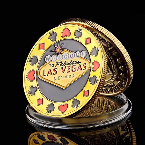 

Challenge Coin Metal Banker Press Card Poker Chips Las Vegas Gold Plated 1oz Souvenir Commemorative Coin