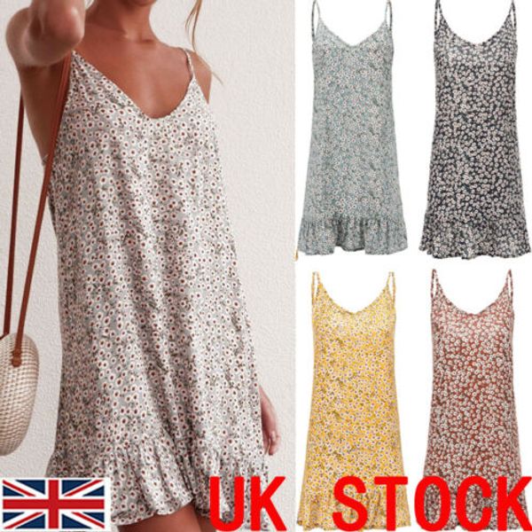 women dress sleeveless strappy boho floral mini dresses 2020 summer beach sundress new fashion casual thin beach party vestidos, White;black
women dress sleeveless strappy boho floral mini dresses 2020 summer beach sundress new fashion casual thin beach party vestidos, White;black