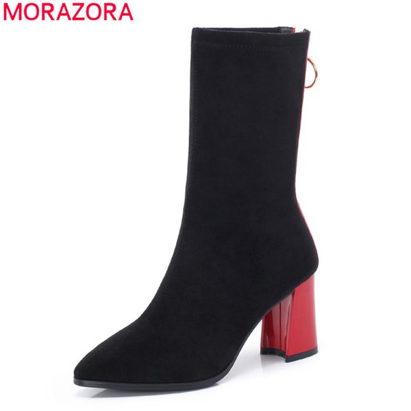 morazora 2020 new arrive fashion women brand boots fashion thick high heels pointed toe ankle boots large size 33-43, Black
morazora 2020 new arrive fashion women brand boots fashion thick high heels pointed toe ankle boots large size 33-43, Black