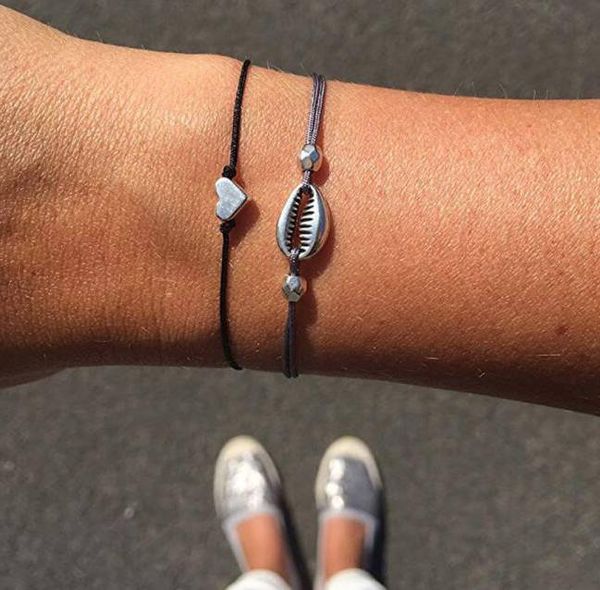 2psc/set simple shell love alloy bracelet female bracelet handmade braided rope, Golden;silver
2psc/set simple shell love alloy bracelet female bracelet handmade braided rope, Golden;silver