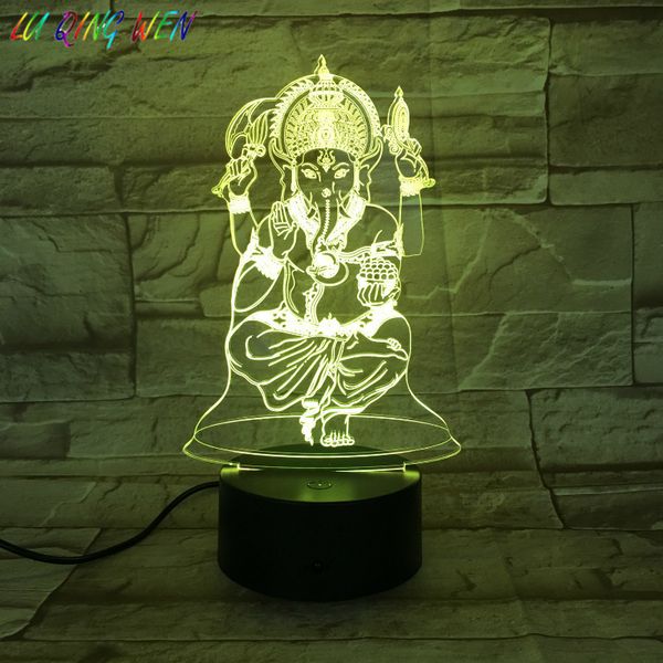 india family patron ganesha 3d led night light bedroom decoration light holiday festival present table lamp bedside home decor 
india family patron ganesha 3d led night light bedroom decoration light holiday festival present table lamp bedside home decor