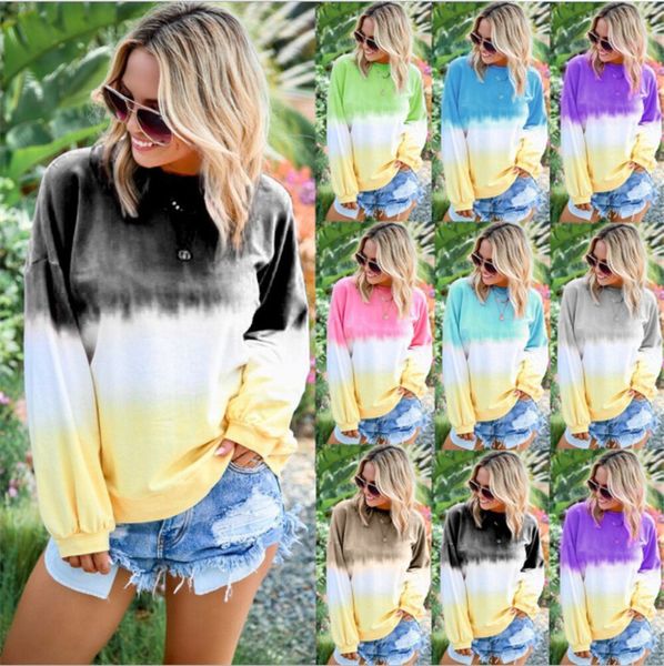 негабаритная сыпучей радуга hoodie женщины теневой градиент кофта топов tie dye футболка с длинным рукавом осень пуловер тис плюс размер s-5, White
негабаритная сыпучей радуга hoodie женщины теневой градиент кофта топов tie dye футболка с длинным рукавом осень пуловер тис плюс размер s-5, White