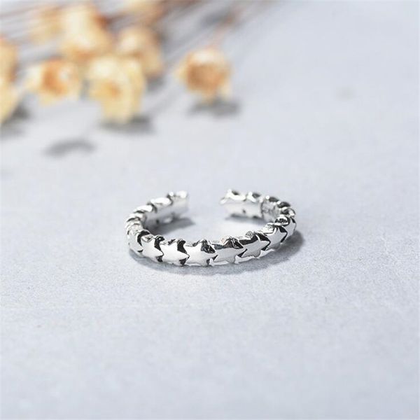 fashion five-pointed star thai silver creative simple 925 sterling silver jewelry temperament opening rings sr244
fashion five-pointed star thai silver creative simple 925 sterling silver jewelry temperament opening rings sr244