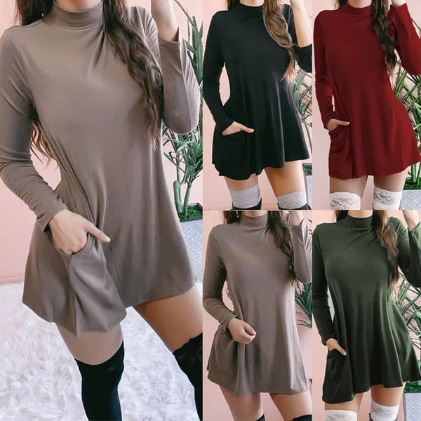 2020 autumn and winter high collar solid color slim mini dress female party night warm long-sleeved slim dress, Black;gray
2020 autumn and winter high collar solid color slim mini dress female party night warm long-sleeved slim dress, Black;gray