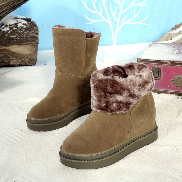women platform new warm plush winter women snow boots fashion ankle boots tumed-over edge u11-33, Black
women platform new warm plush winter women snow boots fashion ankle boots tumed-over edge u11-33, Black