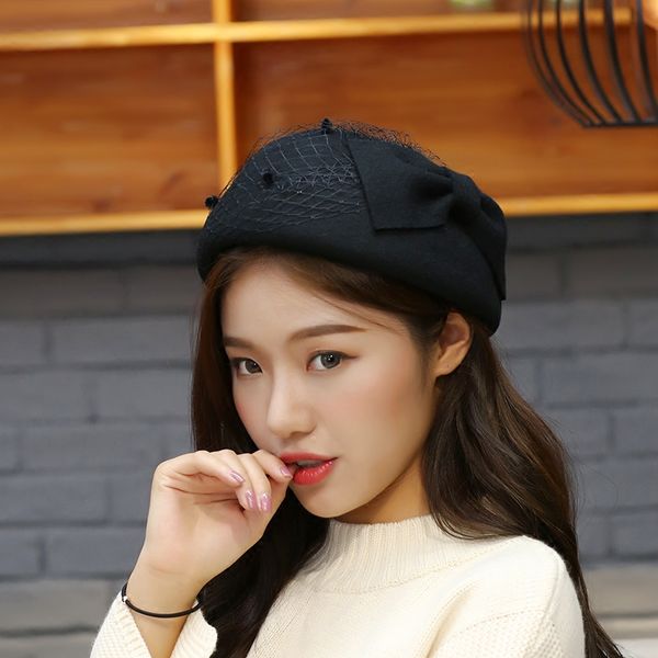 100% wool beret hat women black veil bow wool felt cap ladies red grey black wedding fedora hat winter autumn women, Blue;gray
100% wool beret hat women black veil bow wool felt cap ladies red grey black wedding fedora hat winter autumn women, Blue;gray