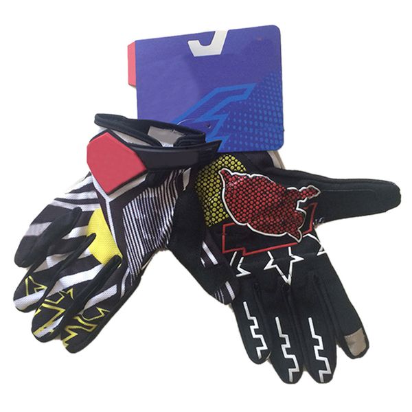 1 pair cycling gloves print, Black