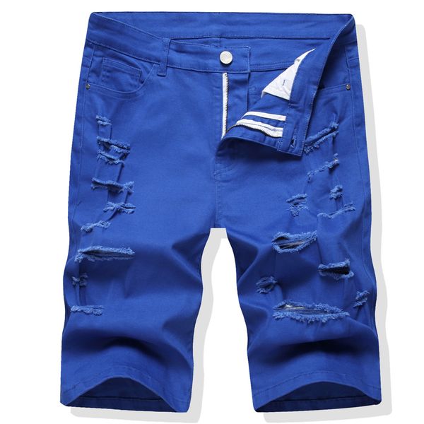 holes mens designer denim shorts solid color loose mid waist mens short pants straight male trousers, White;black
holes mens designer denim shorts solid color loose mid waist mens short pants straight male trousers, White;black