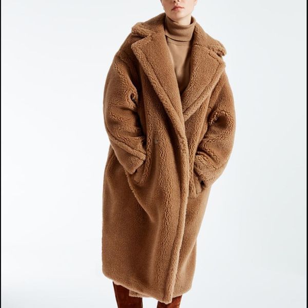 2019 winter fashion women warm long outwerwear women faux lambswool long sleeve turn down collar loose thicken woolen coat, Black
2019 winter fashion women warm long outwerwear women faux lambswool long sleeve turn down collar loose thicken woolen coat, Black
