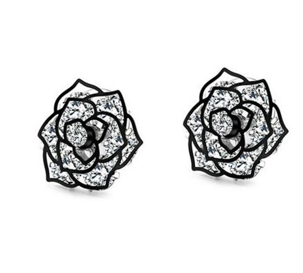 fashion women earrings shiny cubic zirconia hollow black rose stud earrings elegant vintage women jewelry oorbellen, Golden;silver
fashion women earrings shiny cubic zirconia hollow black rose stud earrings elegant vintage women jewelry oorbellen, Golden;silver