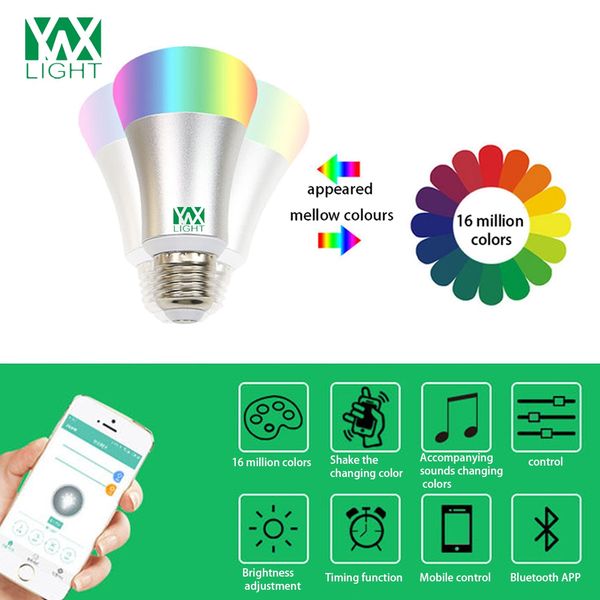 1 шт. ywxlight смарт bluetooth e27 rgb led свет музыка контролируемый красочное освещение ac 110 - 240 в
1 шт. ywxlight смарт bluetooth e27 rgb led свет музыка контролируемый красочное освещение ac 110 - 240 в