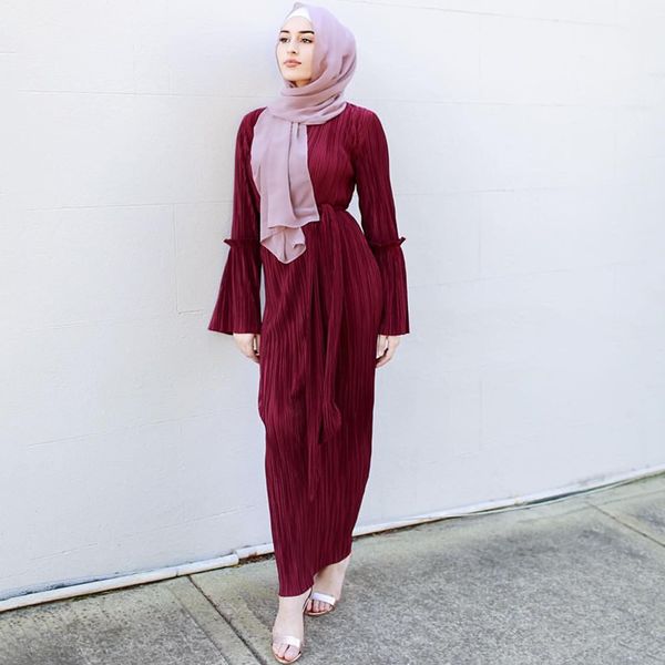 elegant pleated abaya pencil dress flare sleeve party long robe gowns tunic middle east ramadan arab worship service wholesale, Black;gray
elegant pleated abaya pencil dress flare sleeve party long robe gowns tunic middle east ramadan arab worship service wholesale, Black;gray