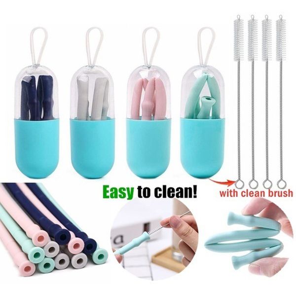 collapsible reusable straw foldable silicone straw drinking straws with cleaning brush set for travel home office bar drinksÂ
collapsible reusable straw foldable silicone straw drinking straws with cleaning brush set for travel home office bar drinksÂ