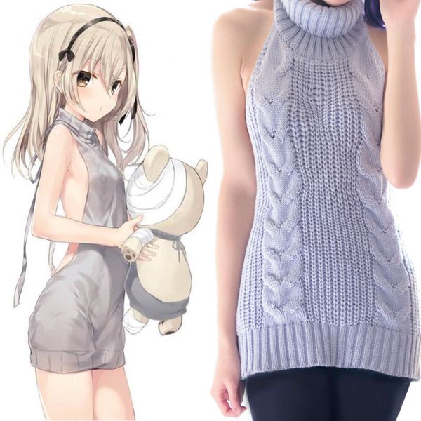 virgin killer sweater turtleneck backless off shoulder sweater pullover knitting womens sweaters, Black;white
virgin killer sweater turtleneck backless off shoulder sweater pullover knitting womens sweaters, Black;white