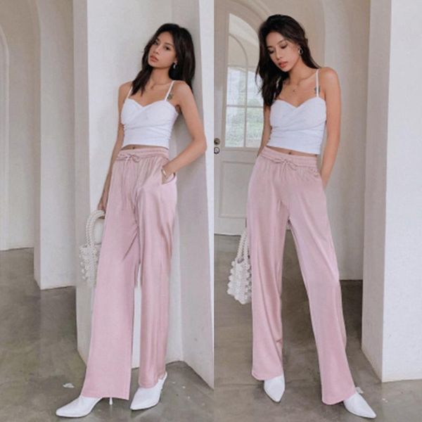 2020 summer spring new solid casual straight pants women female drawstring loose knitted wide leg pants casual trousers #3, Black;white
2020 summer spring new solid casual straight pants women female drawstring loose knitted wide leg pants casual trousers #3, Black;white