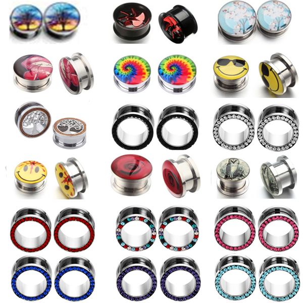 1pair stainless steel zircon ear plugs and tunnels expander ear gauges reamer earring dermal piercing stud dilataciones oreja, Slivery;golden
1pair stainless steel zircon ear plugs and tunnels expander ear gauges reamer earring dermal piercing stud dilataciones oreja, Slivery;golden