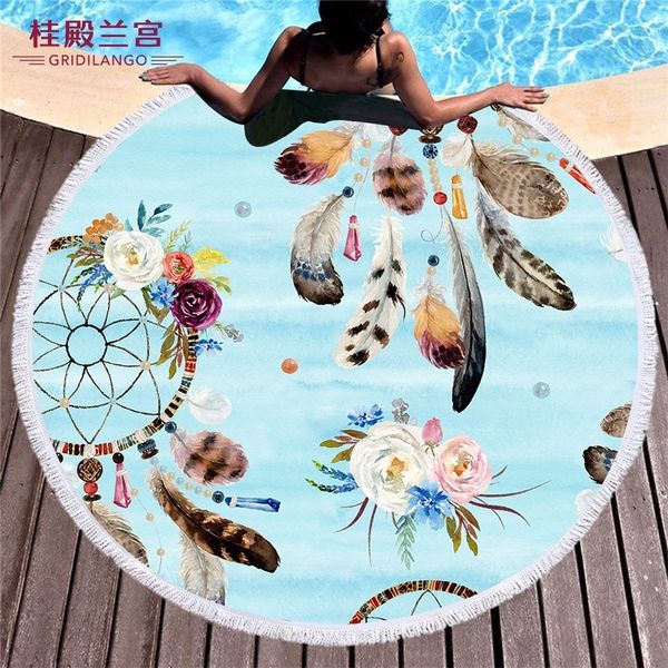 gridilango dreamcatcher feather round beach towel tassel bohemian microfiber towel for home decor swimming picnic yoga mat
gridilango dreamcatcher feather round beach towel tassel bohemian microfiber towel for home decor swimming picnic yoga mat
