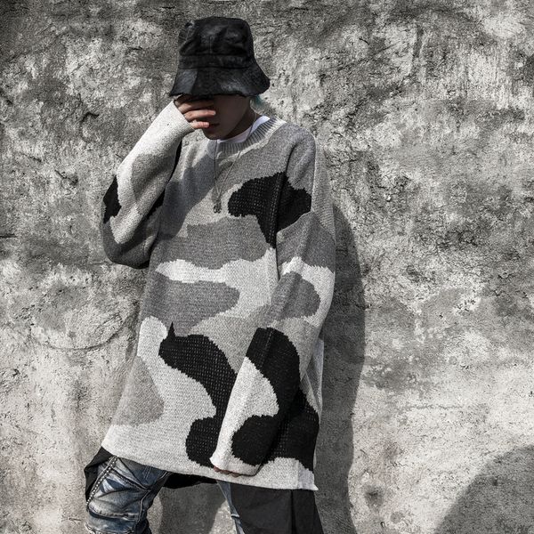 ewq / high street spring oversize sweater for male or female loose trend hip-hop knit personality print long sleeve 19h-a85, White;black
ewq / high street spring oversize sweater for male or female loose trend hip-hop knit personality print long sleeve 19h-a85, White;black