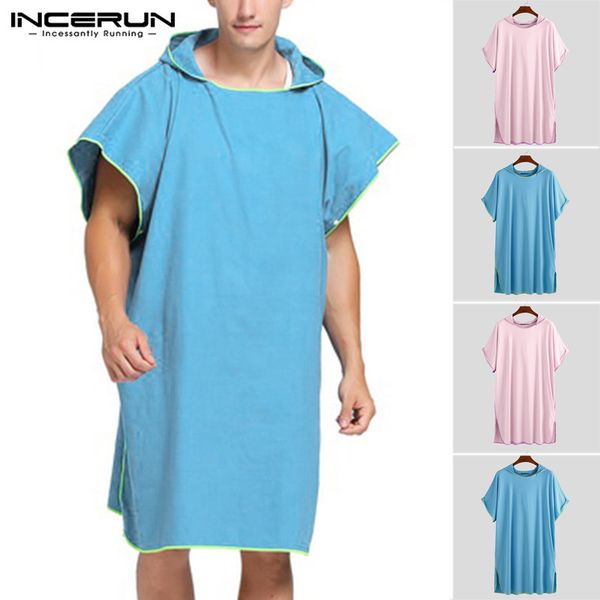 incerun fashion men bathrobes quick dry solid pullovers hooded short sleeve breathable beach women robes men bathrobes 2019, Black;brown
incerun fashion men bathrobes quick dry solid pullovers hooded short sleeve breathable beach women robes men bathrobes 2019, Black;brown