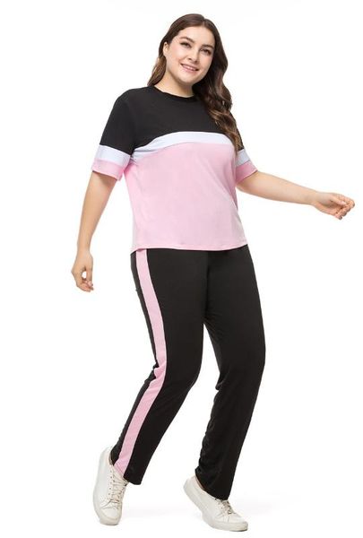 casual two-piece set and pants summer t-shirt + striped trousers women tracksuits plus size 6xl women clothing sets lw216, White
casual two-piece set and pants summer t-shirt + striped trousers women tracksuits plus size 6xl women clothing sets lw216, White