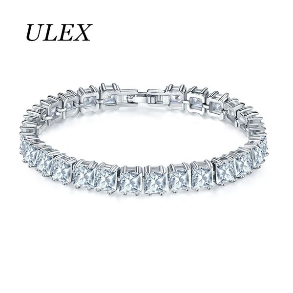 ulex cubic zirconia tennis bracelets iced out chain crystal wedding bracelet for women men gold silver color bracelet, Black
ulex cubic zirconia tennis bracelets iced out chain crystal wedding bracelet for women men gold silver color bracelet, Black