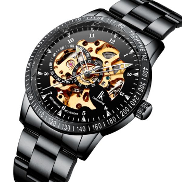 ik colouring automatic watch for men women with stainless steel strap analogue skeleton, Slivery;brown
ik colouring automatic watch for men women with stainless steel strap analogue skeleton, Slivery;brown