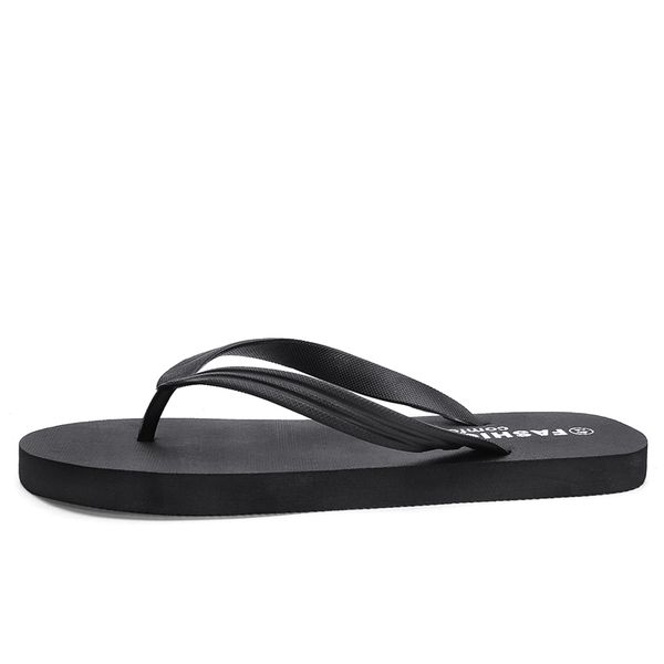2019 summer flip-flops indoor leisure non-slip beach slippers, Black
2019 summer flip-flops indoor leisure non-slip beach slippers, Black