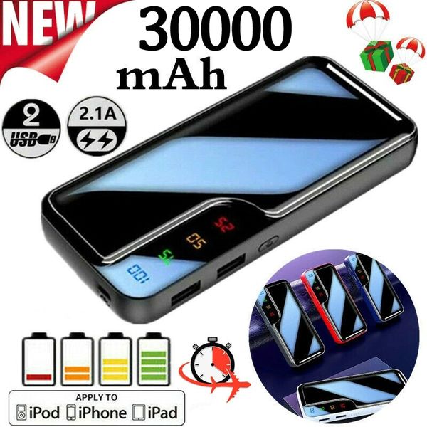 portable charger 30000mah large capacity mobile power bank with 2 usb ports led lights digital display for external mobile phone
portable charger 30000mah large capacity mobile power bank with 2 usb ports led lights digital display for external mobile phone