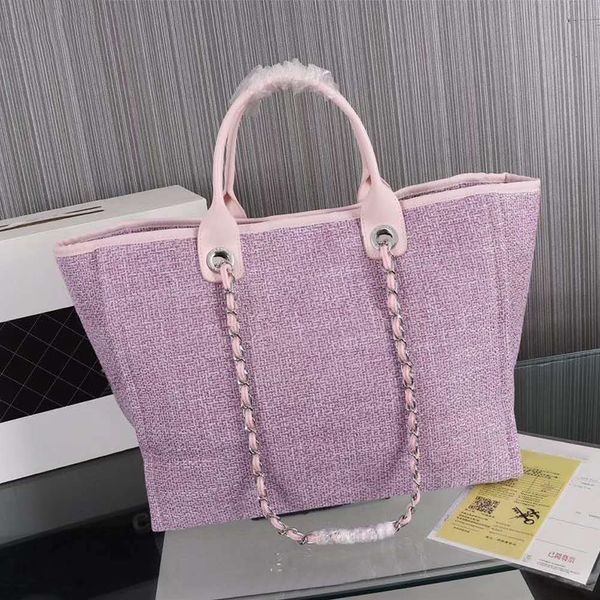 

Pink sugao women bag shopping handbag designer handbags purses 2019 handmade embroidery beach bag canvas designer bags for women tote bag