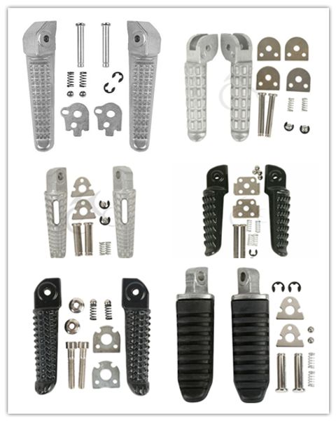 motorcycle aluminum rear foot pegs footrest for ninja black/chrome
