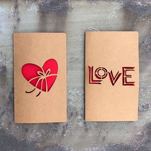 1pcs creative diy cards vintage kraft paper laser love heart valentine's day gift card new arrival sale
1pcs creative diy cards vintage kraft paper laser love heart valentine's day gift card new arrival sale