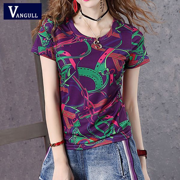vangull printed short sleeve t-shirt summer new crew neck plus size shirt slim european fashion casual street multiple color top, White
vangull printed short sleeve t-shirt summer new crew neck plus size shirt slim european fashion casual street multiple color top, White